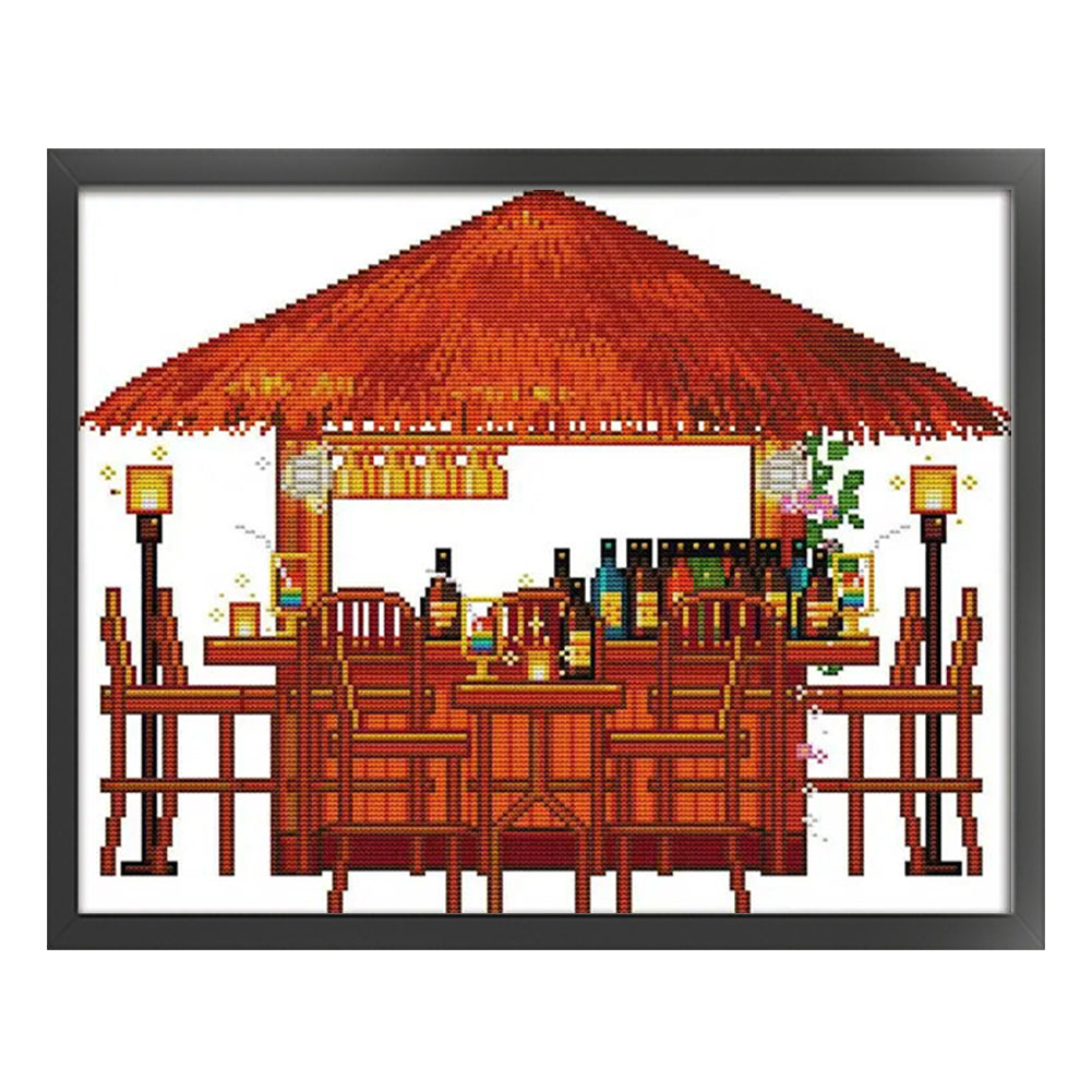 Happy Time - Partial 14CT Stamped Cross Stitch 41x34CM - Joy Sunday