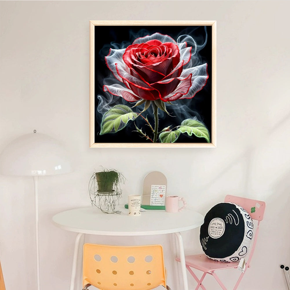 Rose - Full 11CT Stamped Cross Stitch 40x40CM - Huacan
