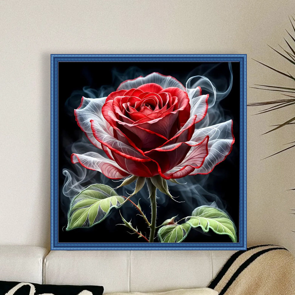 Rose - Full 11CT Stamped Cross Stitch 40x40CM - Huacan