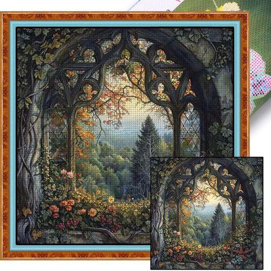 Forest - Full 11CT Stamped Cross Stitch 50x50CM - Huacan