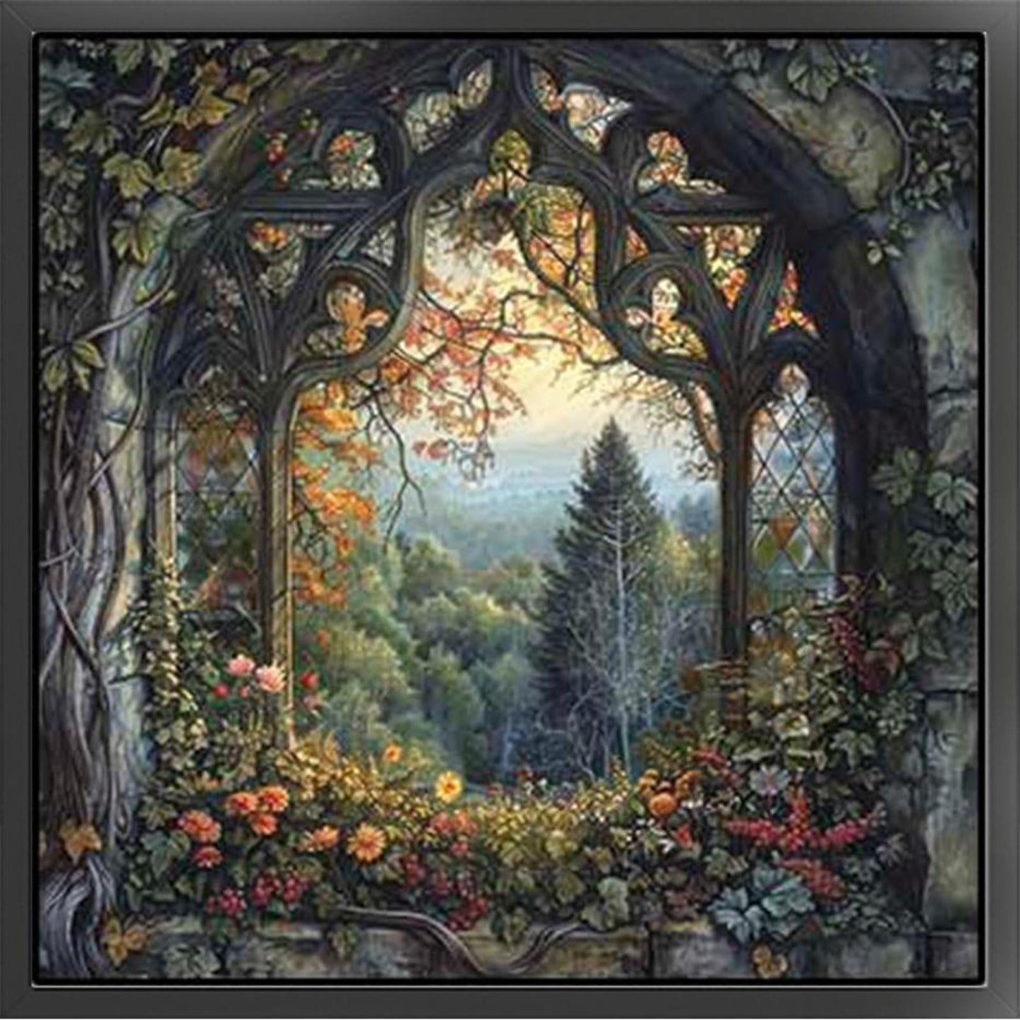 Forest - Full 11CT Stamped Cross Stitch 50x50CM - Huacan