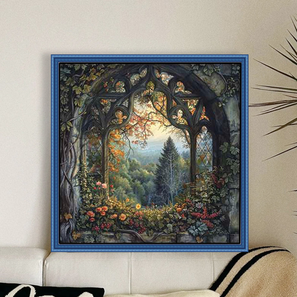 Forest - Full 11CT Stamped Cross Stitch 50x50CM - Huacan