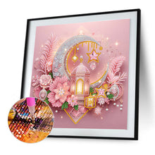 Load image into Gallery viewer, Light Feather Crescent Moon 30*30CM(Canvas) Partial Special Shaped Drill Diamond Painting
