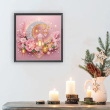 Load image into Gallery viewer, Light Feather Crescent Moon 30*30CM(Canvas) Partial Special Shaped Drill Diamond Painting
