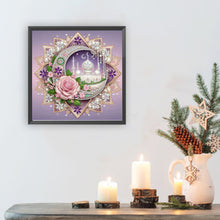 Load image into Gallery viewer, Flower Crescent Moon 30*30CM(Canvas) Partial Special Shaped Drill Diamond Painting
