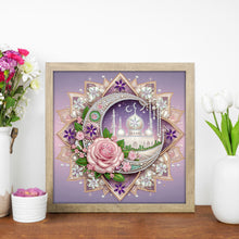 Load image into Gallery viewer, Flower Crescent Moon 30*30CM(Canvas) Partial Special Shaped Drill Diamond Painting
