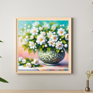 Gardenia 30*30CM(Canvas) Full Round Drill Diamond Painting