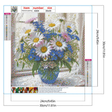 Load image into Gallery viewer, Daisy 30*30CM(Canvas) Full Round Drill Diamond Painting
