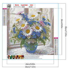 Daisy 30*30CM(Canvas) Full Round Drill Diamond Painting
