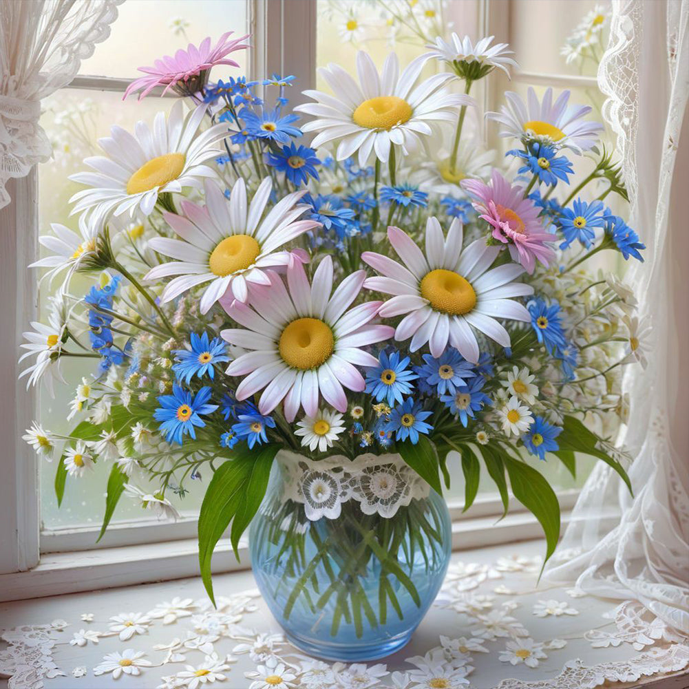 Daisy 30*30CM(Canvas) Full Round Drill Diamond Painting