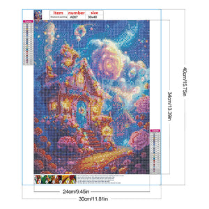 Marshmallow House 30*40CM(Canvas) Full Round Drill Diamond Painting