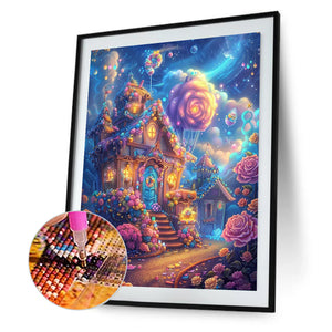 Marshmallow House 30*40CM(Canvas) Full Round Drill Diamond Painting