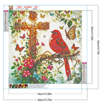 Load image into Gallery viewer, Cross Cardinal 40*40CM(Canvas) Full Round Drill Diamond Painting
