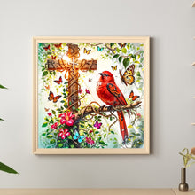 Load image into Gallery viewer, Cross Cardinal 40*40CM(Canvas) Full Round Drill Diamond Painting
