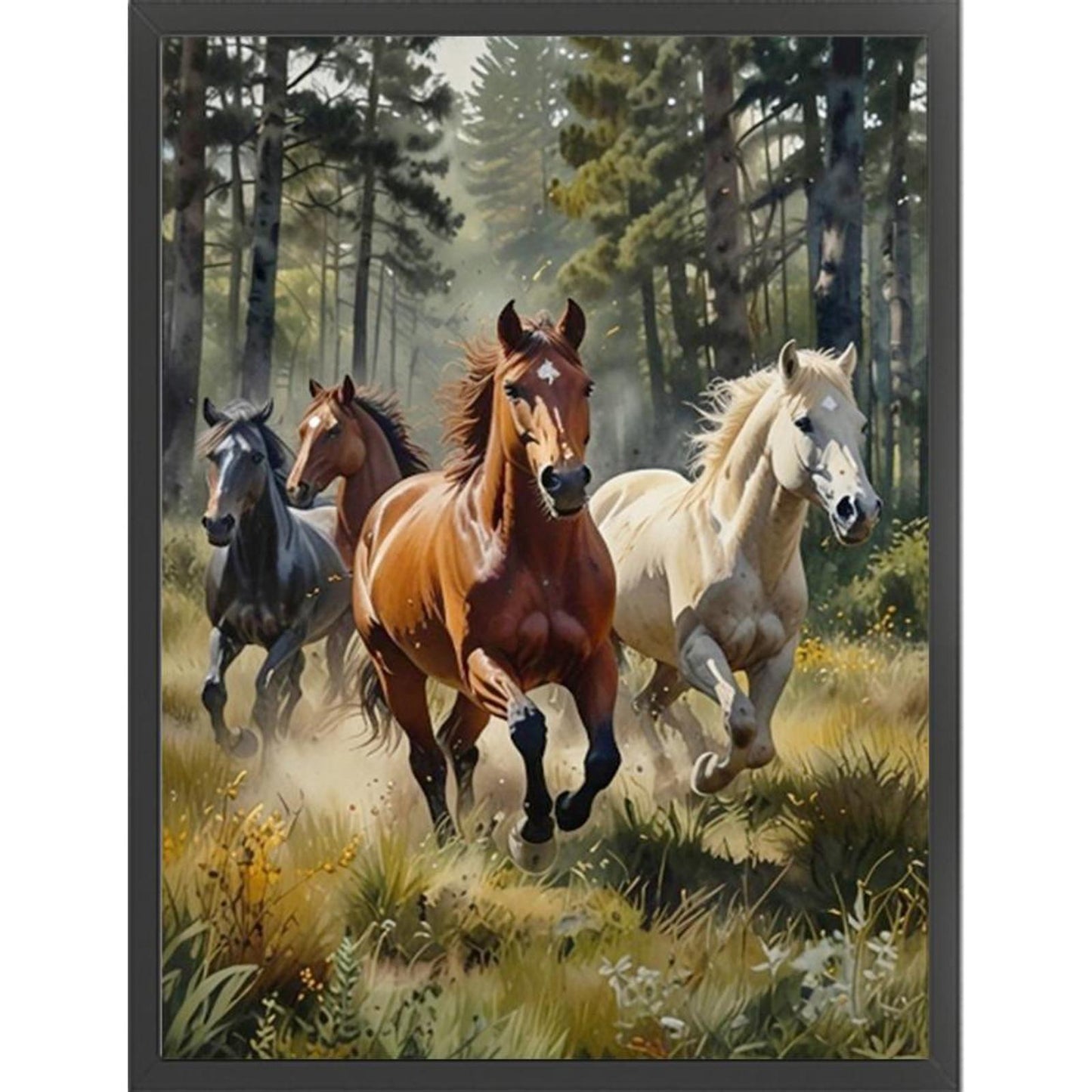 Running Horse - Full 11CT Counted Cross Stitch 40x55CM - Yishu