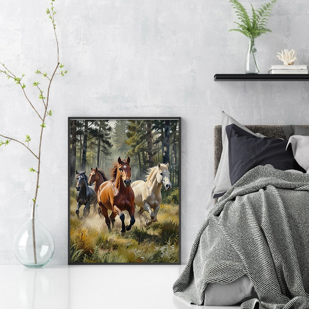 Running Horse - Full 11CT Counted Cross Stitch 40x55CM - Yishu