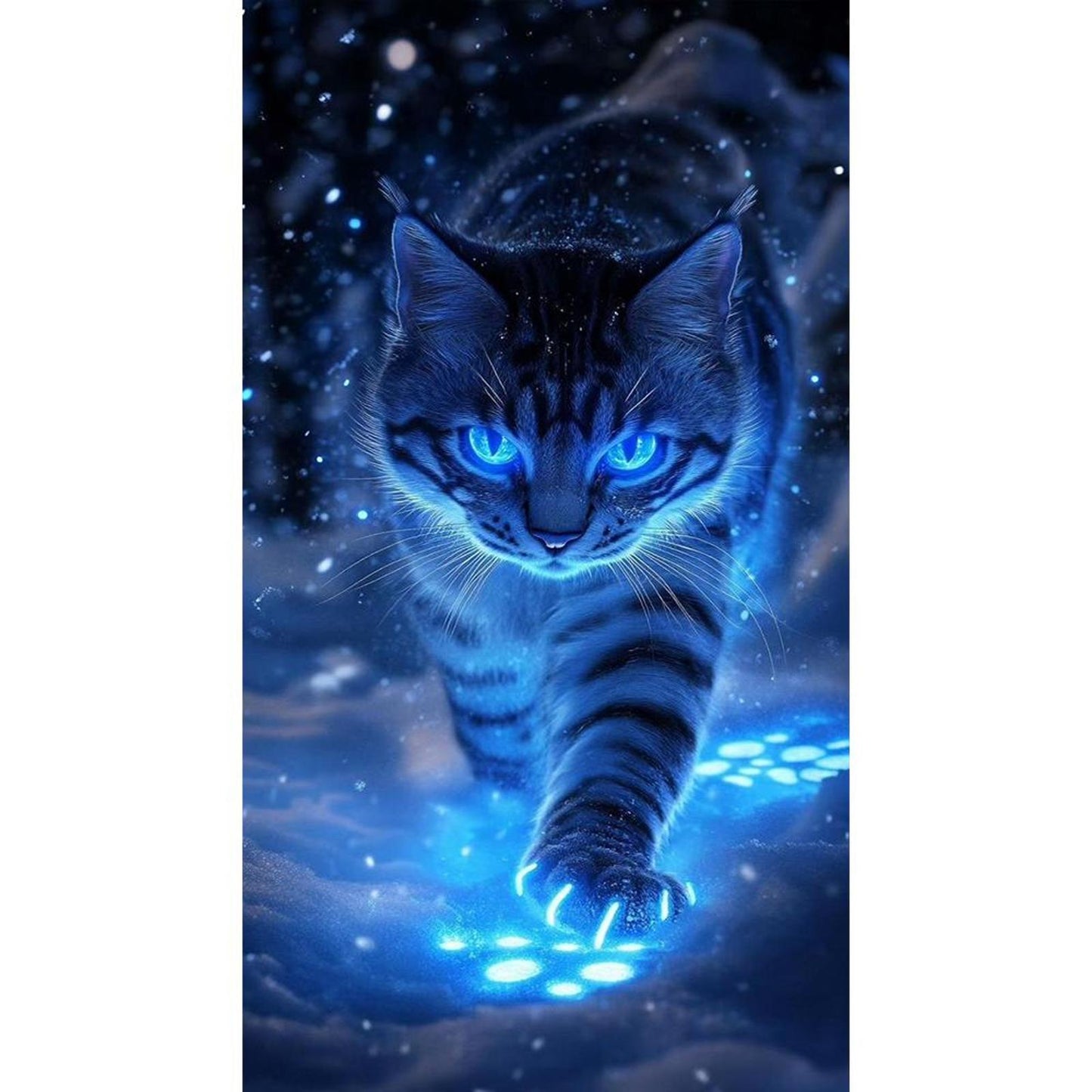 Magic Cat - Full 11CT Stamped Cross Stitch 40x70CM - Huacan