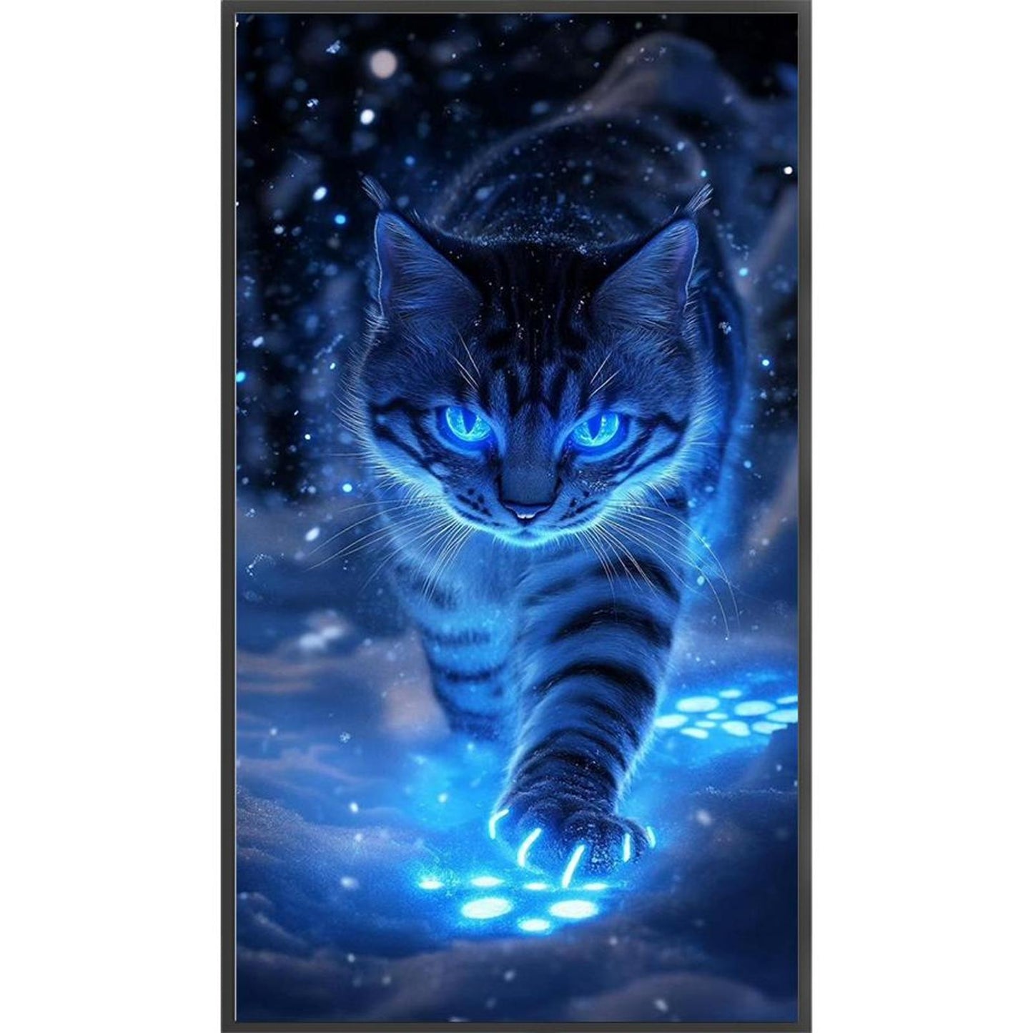 Magic Cat - Full 11CT Stamped Cross Stitch 40x70CM - Huacan
