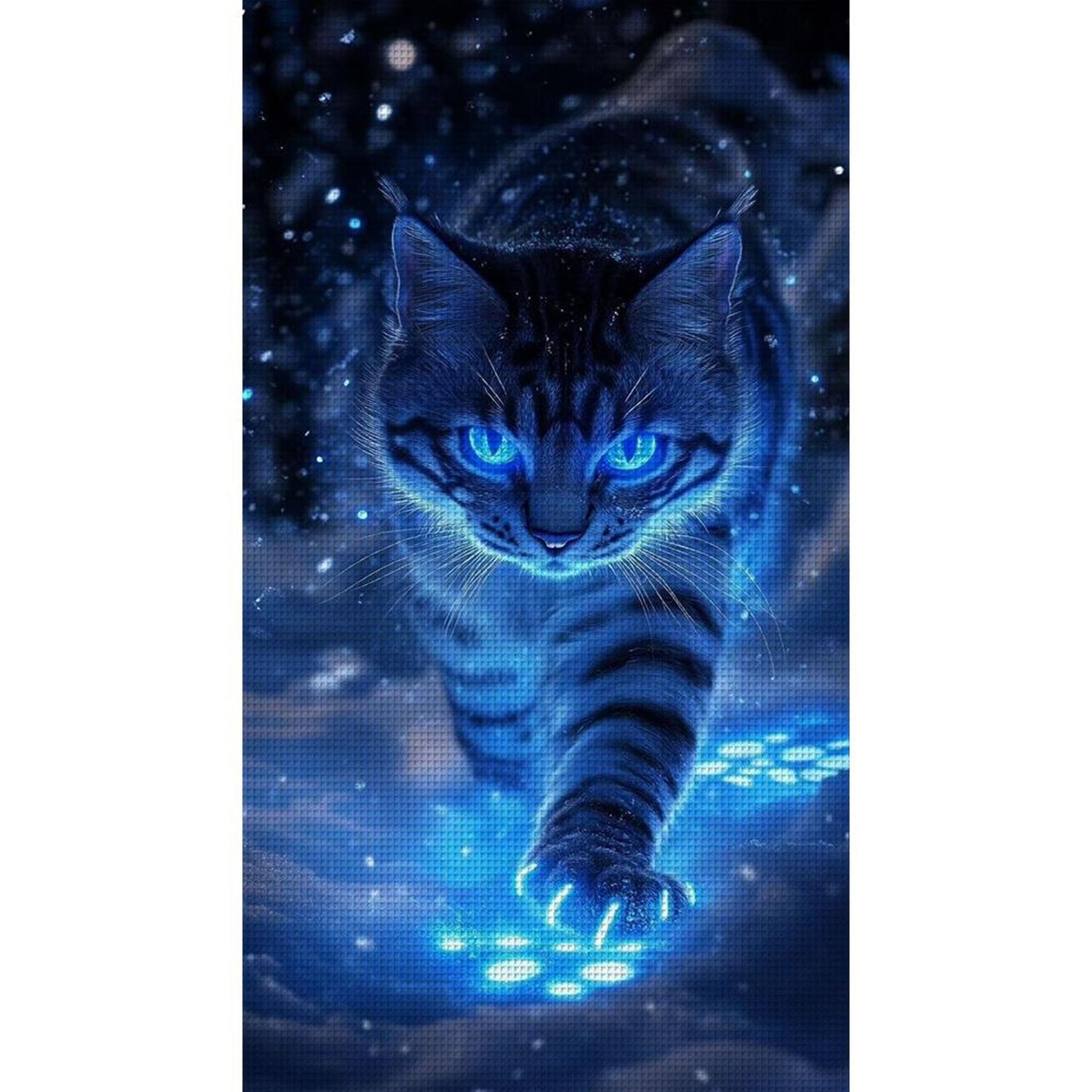 Magic Cat - Full 11CT Stamped Cross Stitch 40x70CM - Huacan