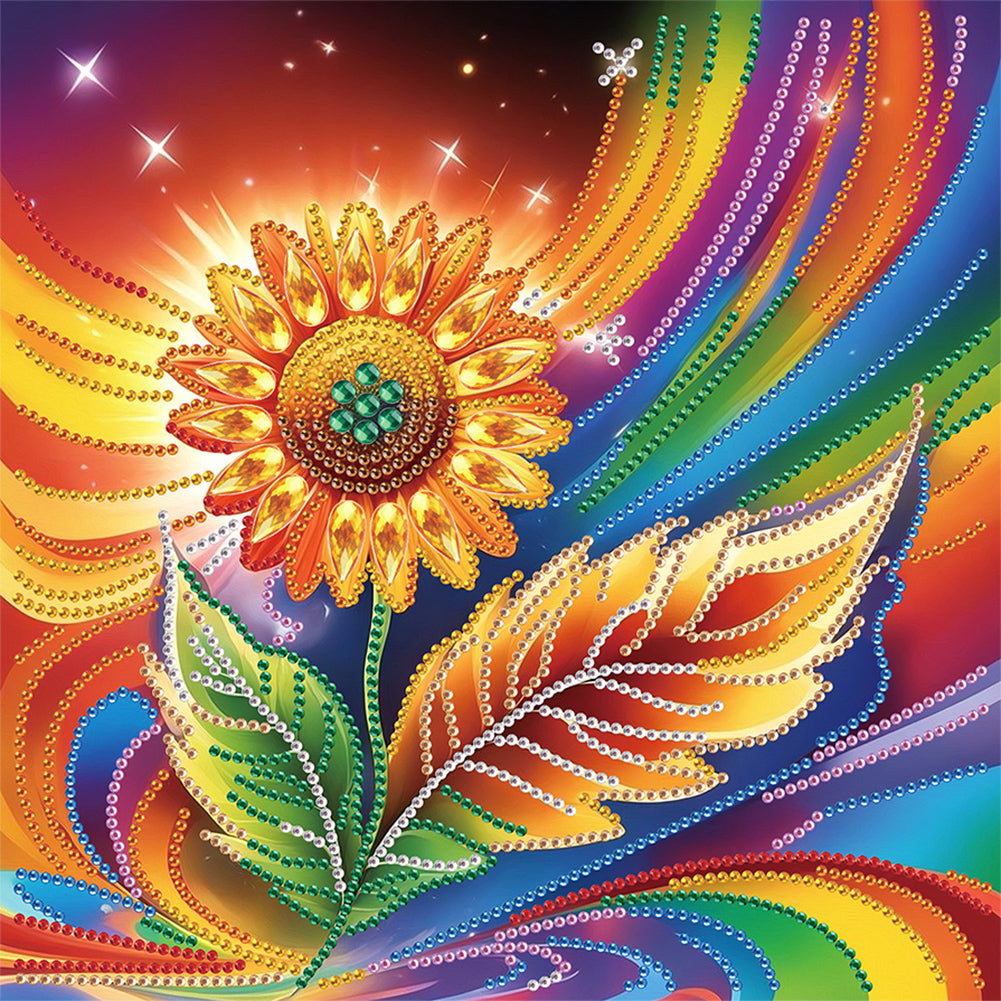 Flowers 30*30CM(Canvas) Partial Special Shaped Drill Diamond Painting