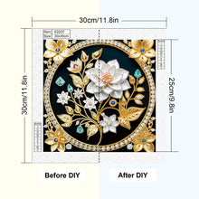 Load image into Gallery viewer, Flowers 30*30CM(Canvas) Partial Special Shaped Drill Diamond Painting
