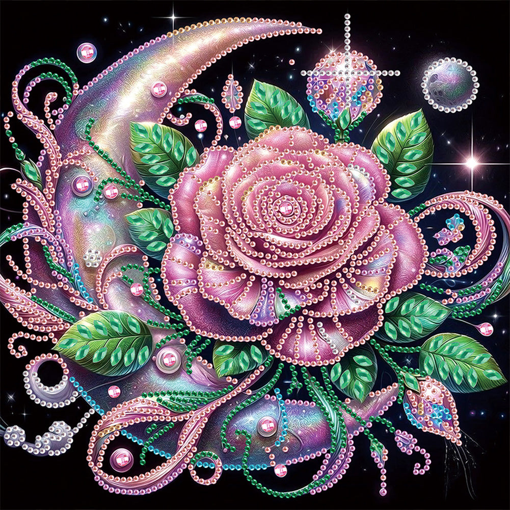 Flowers 30*30CM(Canvas) Partial Special Shaped Drill Diamond Painting