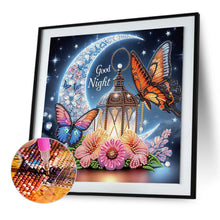 Load image into Gallery viewer, Crescent Moon Butterfly 30*30CM(Canvas) Partial Special Shaped Drill Diamond Painting
