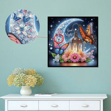 Load image into Gallery viewer, Crescent Moon Butterfly 30*30CM(Canvas) Partial Special Shaped Drill Diamond Painting
