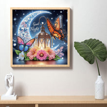 Load image into Gallery viewer, Crescent Moon Butterfly 30*30CM(Canvas) Partial Special Shaped Drill Diamond Painting
