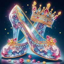 Load image into Gallery viewer, Crystal High Heels 30*30CM(Canvas) Partial Special Shaped Drill Diamond Painting
