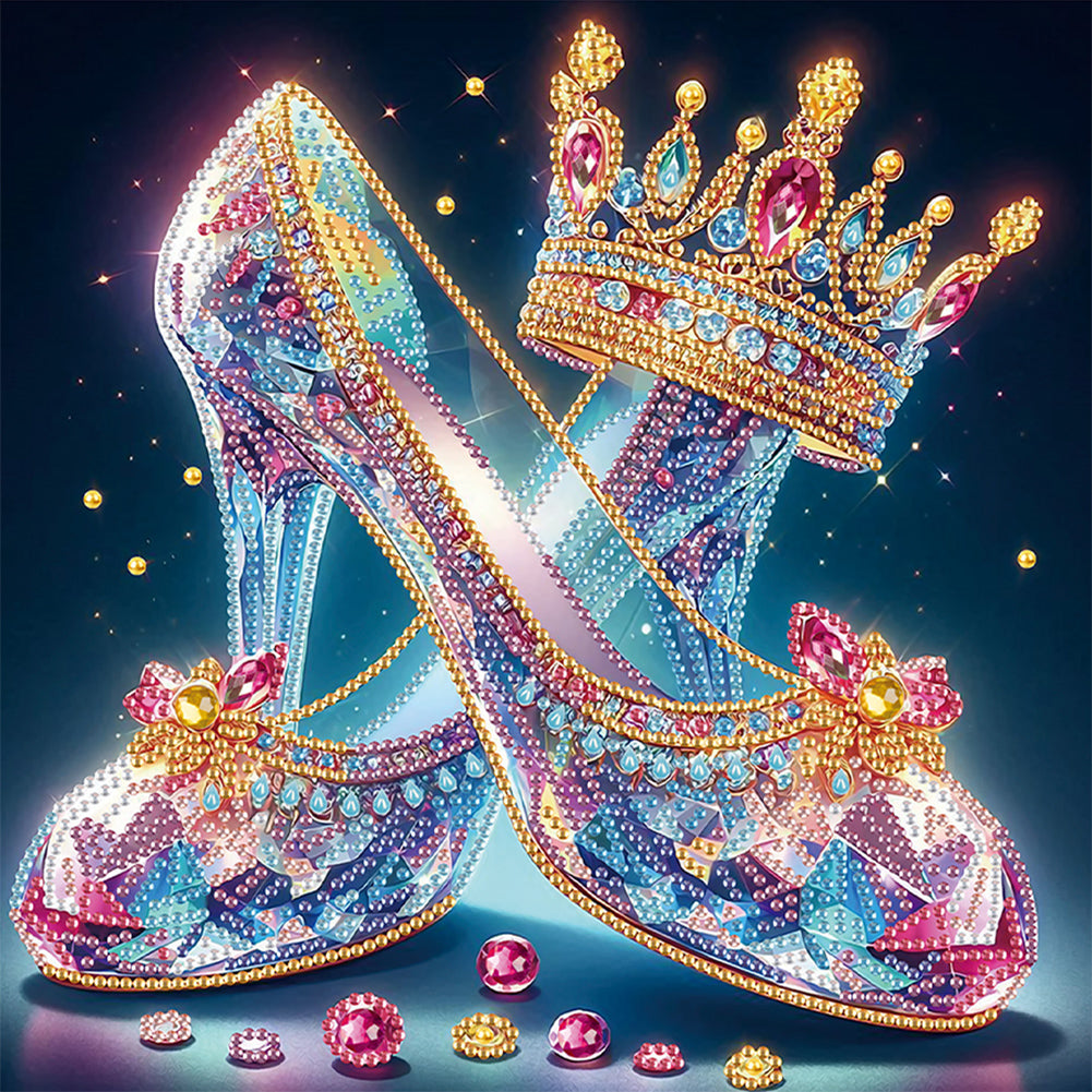 Crystal High Heels 30*30CM(Canvas) Partial Special Shaped Drill Diamond Painting