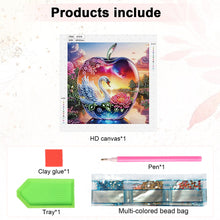 Load image into Gallery viewer, Crystal Ball Swan 30*30CM(Canvas) Partial Special Shaped Drill Diamond Painting
