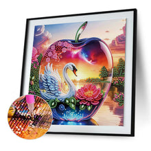 Load image into Gallery viewer, Crystal Ball Swan 30*30CM(Canvas) Partial Special Shaped Drill Diamond Painting
