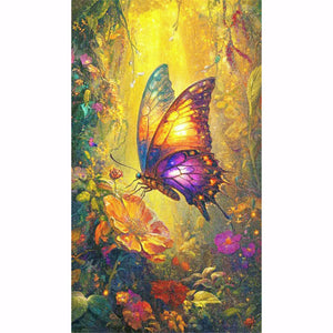 Butterfly In The Forest 40*70CM(Picture) Full AB Round Drill Diamond Painting