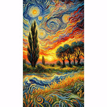 Load image into Gallery viewer, Van Gogh Wheat Field 40*70CM(Picture) Full AB Round Drill Diamond Painting
