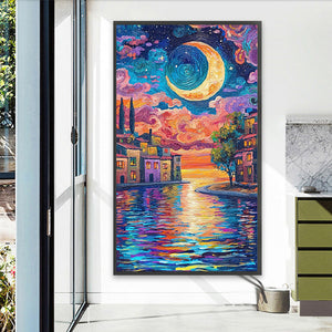 Water City Moonlight 40*70CM(Picture) Full AB Round Drill Diamond Painting