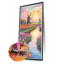 Load image into Gallery viewer, Windmill And Tulip 40*70CM(Picture) Full AB Round Drill Diamond Painting
