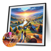 Load image into Gallery viewer, Couple And Mountains And Lakes 40*40CM(Canvas) Full Round Drill Diamond Painting
