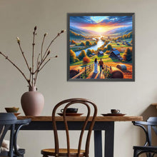 Load image into Gallery viewer, Couple And Mountains And Lakes 40*40CM(Canvas) Full Round Drill Diamond Painting
