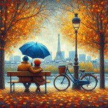 Load image into Gallery viewer, Romantic Couple And Autumn Leaves 40*40CM(Canvas) Full Round Drill Diamond Painting
