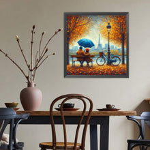 Load image into Gallery viewer, Romantic Couple And Autumn Leaves 40*40CM(Canvas) Full Round Drill Diamond Painting
