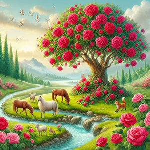 Natural Scenery 50*50CM(Canvas) Full Round Drill Diamond Painting
