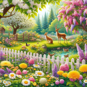 Natural Scenery 50*50CM(Canvas) Full Round Drill Diamond Painting