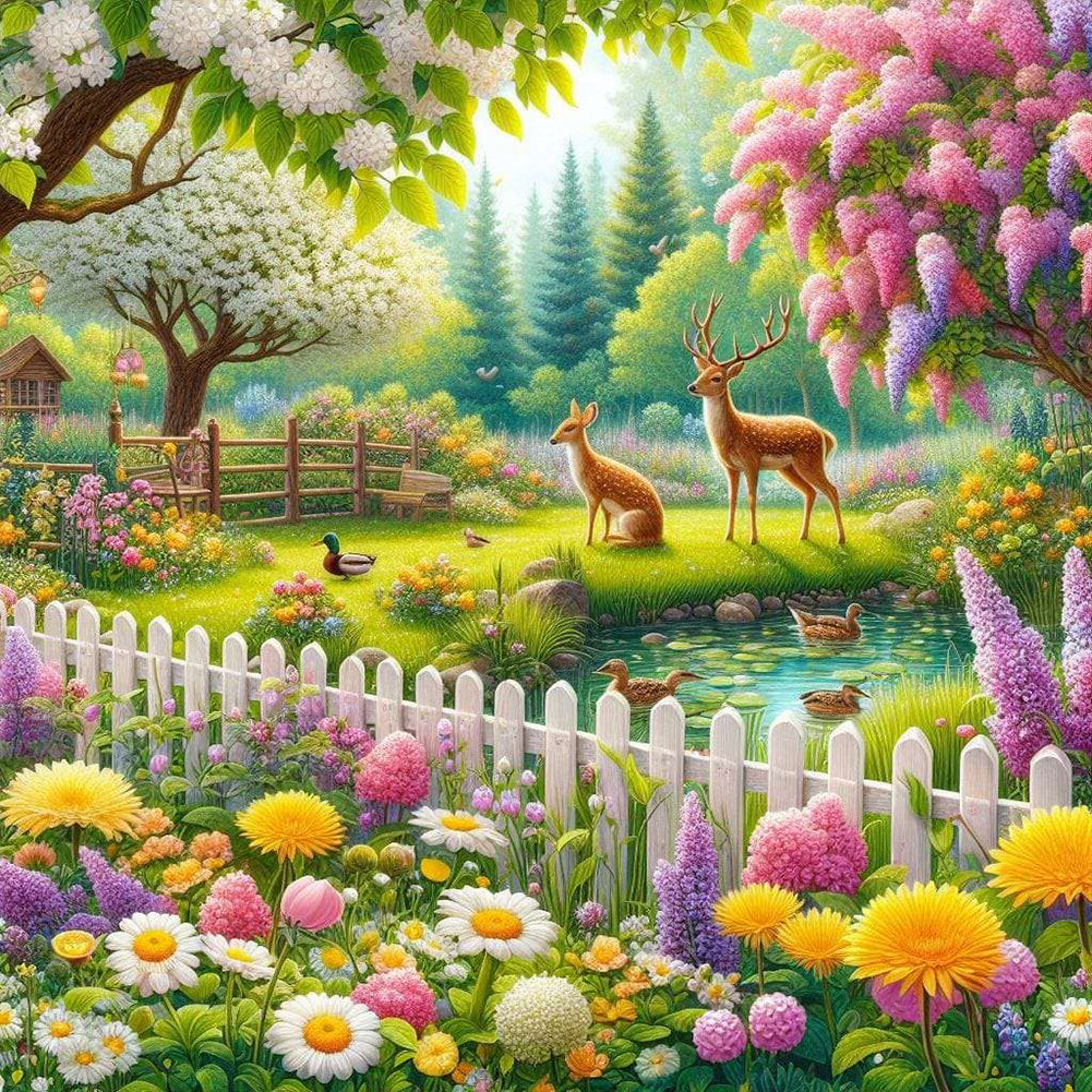 Natural Scenery 50*50CM(Canvas) Full Round Drill Diamond Painting