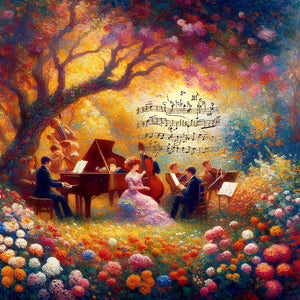 Concert In The Garden 50*50CM(Canvas) Full Round Drill Diamond Painting