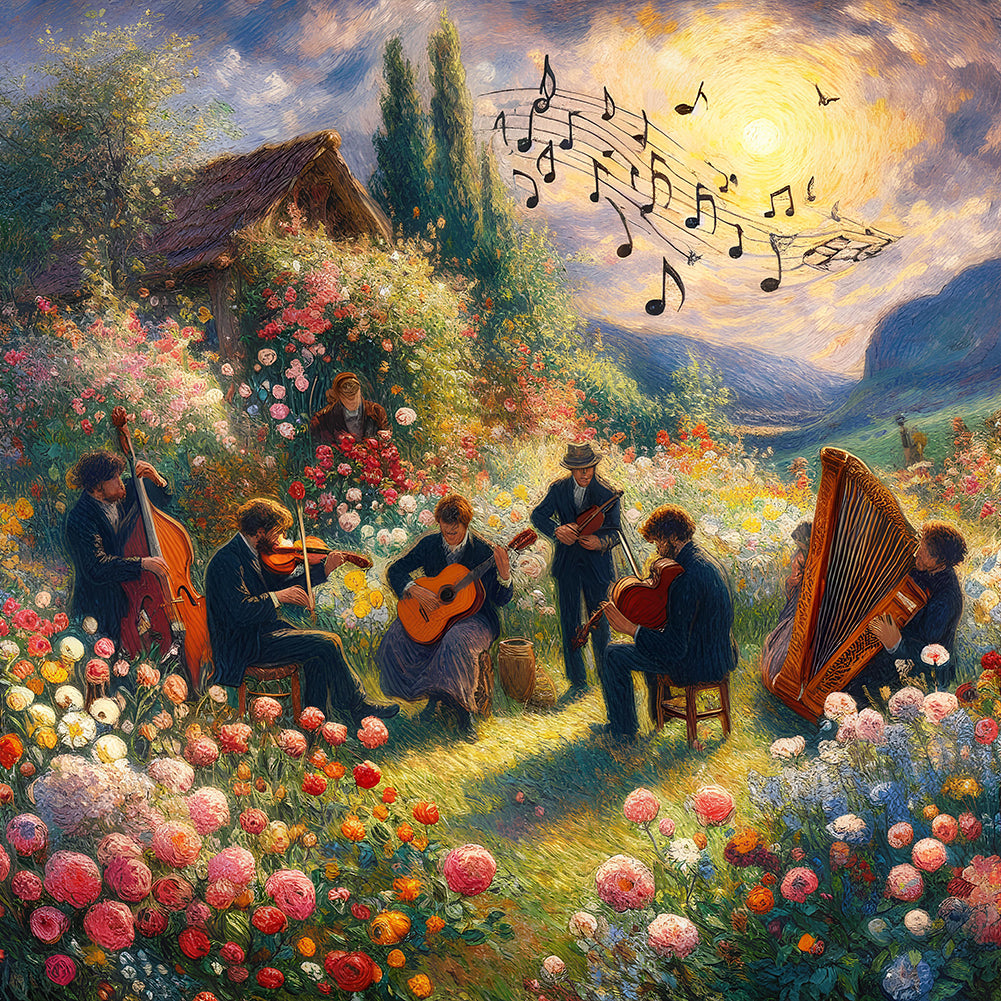 Concert In The Garden 50*50CM(Canvas) Full Round Drill Diamond Painting