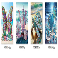 Load image into Gallery viewer, 4 Pcs Beach 30*30CM(Canvas) Partial Special Shaped Drill Diamond Painting
