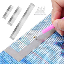 Load image into Gallery viewer, 3Pcs Diamond Painting Ruler with 3 Corrector Tools (216 400 800 Blank Grids)
