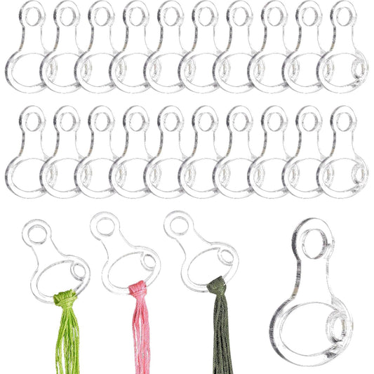 40PCS Acrylic Cross Stitch Floss Bobbins Threading Board | for Cross Cotton Embroidery Thread Storage (Style 1)