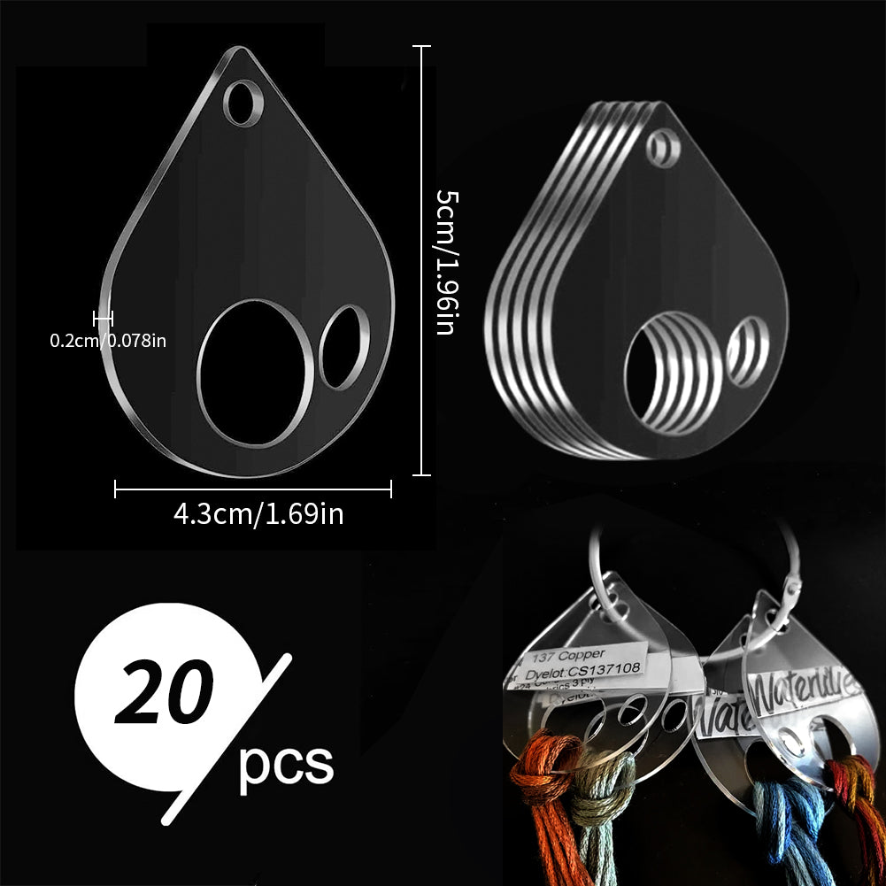 40PCS Acrylic Cross Stitch Threading Board Floss Bobbins for Cross Cotton